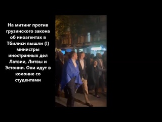 15 мая 2024г.  Министры Прибалтики на митинге в Тбилиси