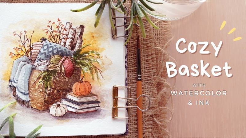 Cozy Basket: Ink and Wash