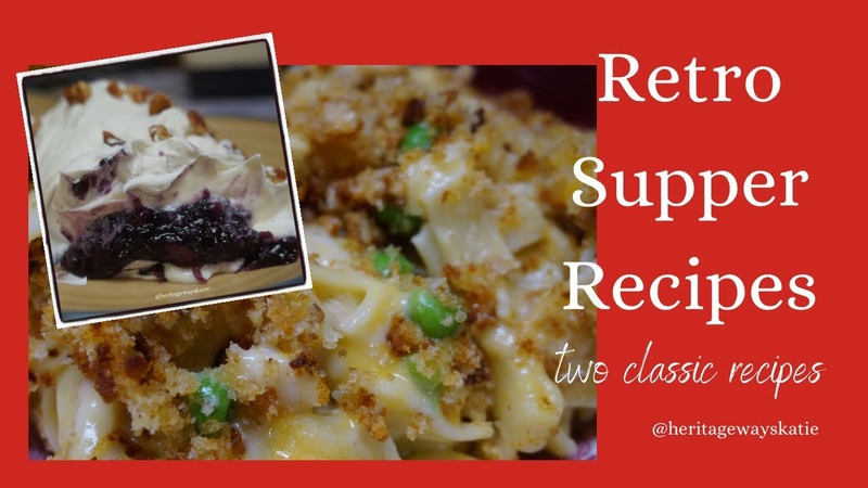 Retro Summer Supper Recipes, Classic Comfort Food, Printable