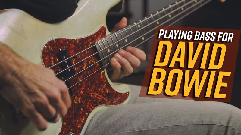 Playing bass for David Bowie (his last bass