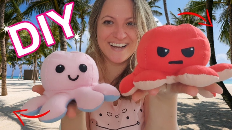 Como Fazer Polvo do HUMOR Molde Gratis FLIP OCTOPUS How to make reversible OCTOPUS IN TIK