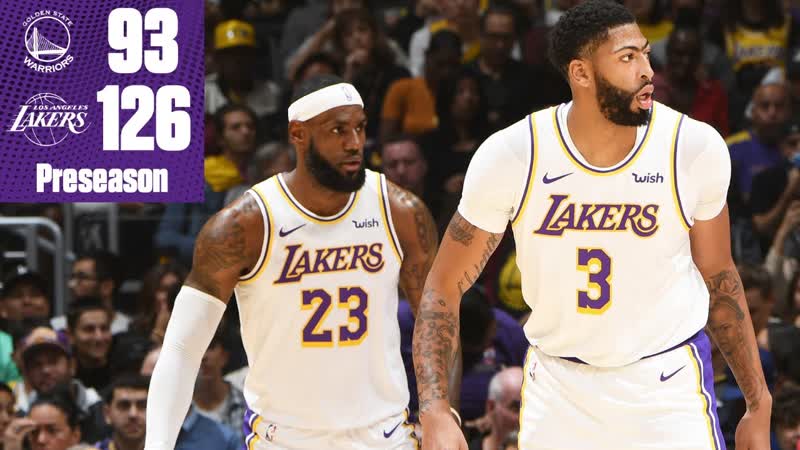 Le Bron James and Anthony Davis torch the Warriors, 2019 20 NBA
