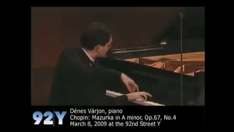 Шопен. Мазурка ля минор 4. Играет Денеш Варьон (Венгрия).