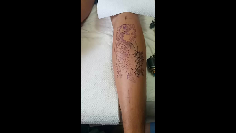 Black Hard tattoo процесс