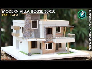 Model making of MODERN ARCHITECTURE VILLA | PART 1 of 2