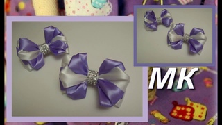 Бантики для Начинающих МК. /DIY. Kanzashi. Headband Snowflake. Flower. Tutorial. School Bow“