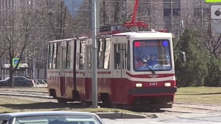 Трамвай 5107 по 55 СПб 11-: ЛВС-86К 5107 по №55 ()