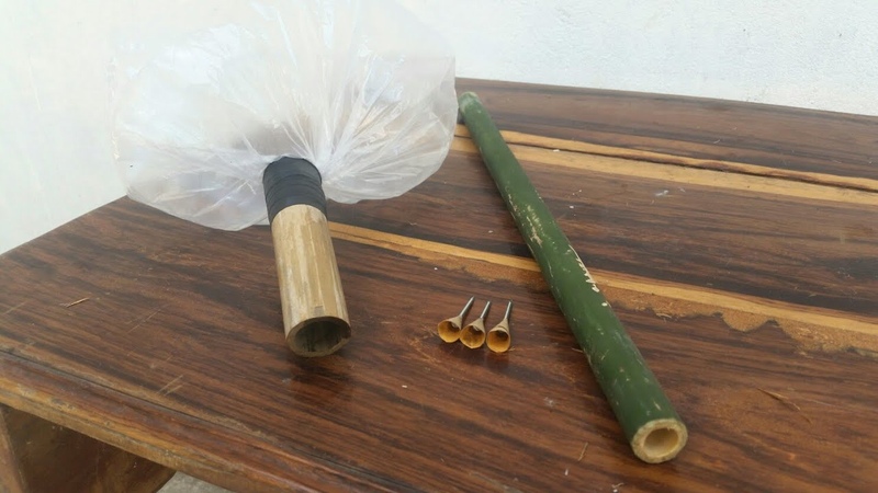 How to Make Bamboo Air Blowgun with Plastic