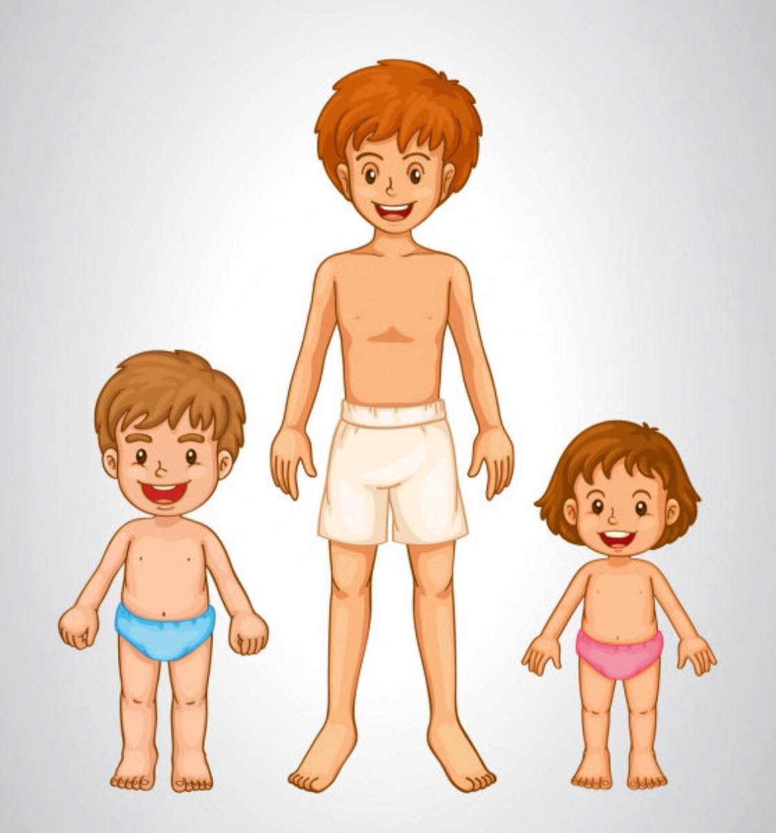 Части тела мальчика и девочки