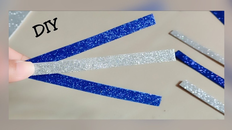 DIY, Christmas decor, Christmas ornament Tutorial, Glitter foam sheet craft, Foamiran, Art