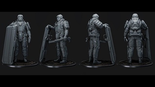 Zbrush timelapse - Sci-Fi Trooper concept.