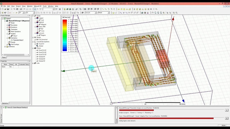 205 Ansys Maxwell Calculating Force in Magnetostatic